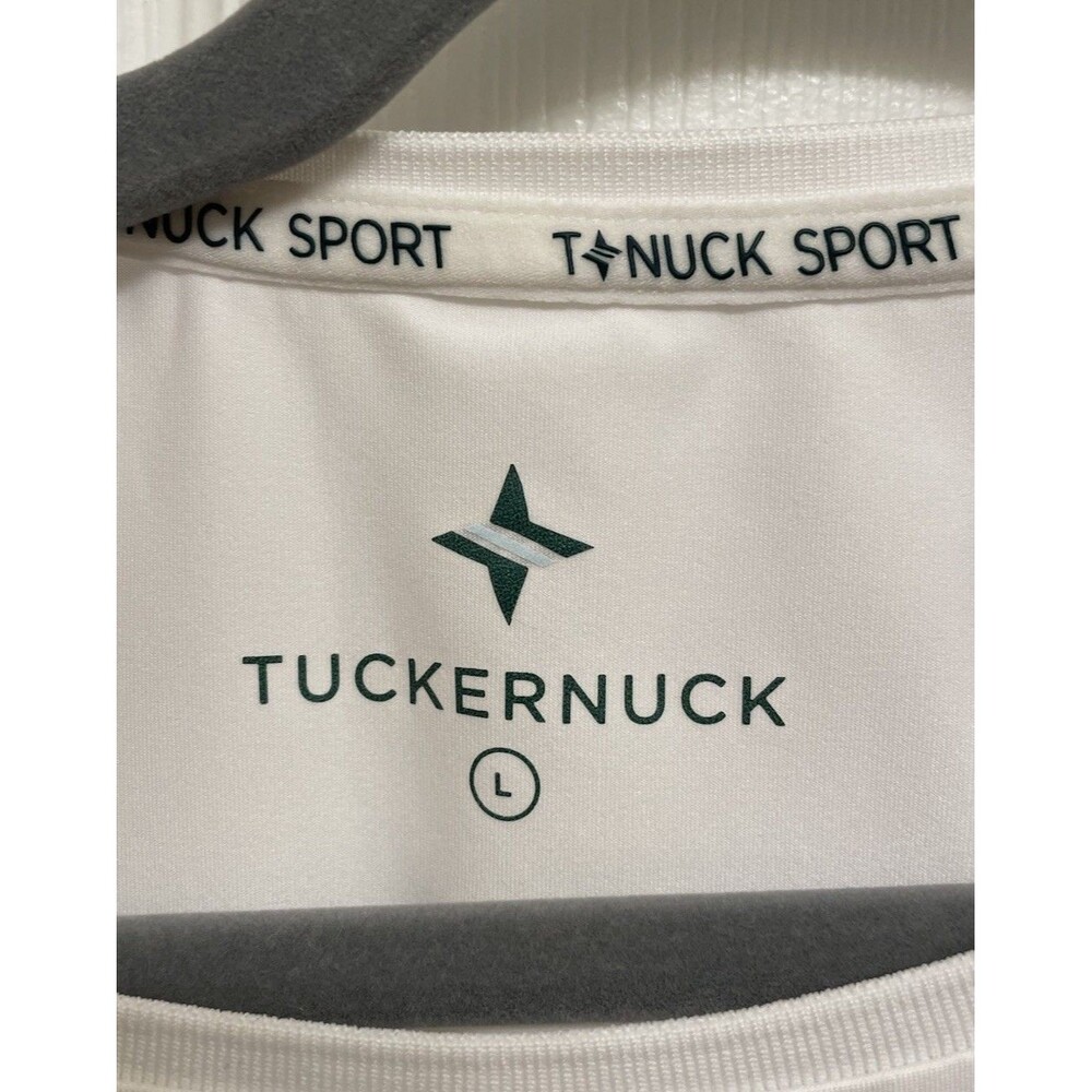 Tuckernuck TNUCK SPORT White Performance Jersey Ruffle Lea Tank Large - Picture 8 of 9